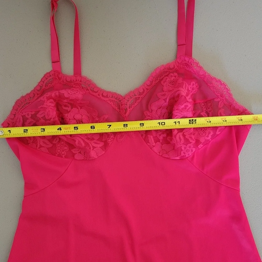 Vintage Gossard Artemis Pink Slip Dress Lace Trim Bust Size‎ 34 Small